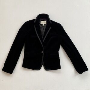 Banana Republic Black Velvet Blazer‎ Size 6